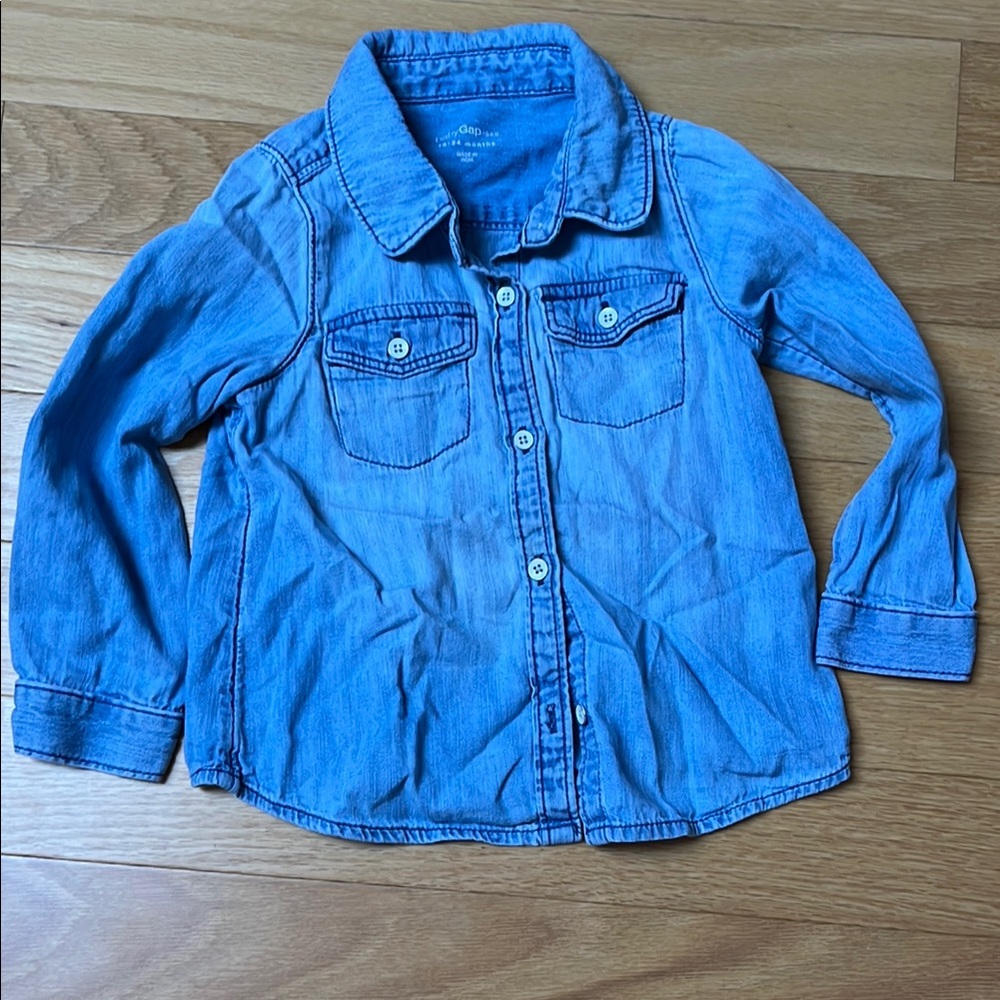 Baby GAP Blue Button Down Shirt